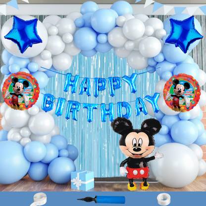 Crazykart Mickey Mouse Theme Birthday Decoration Kit For Boy Party Decoration Item Balloon