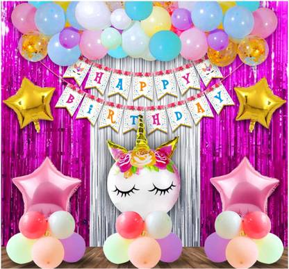 TTimmo4 Unicorn Theme Happy Birthday Decoration Theme for Girls