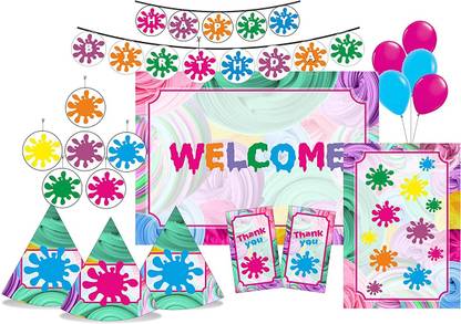 Pretty UR Party Slime Birthday Party Decorations Kit, Slime party Supplies