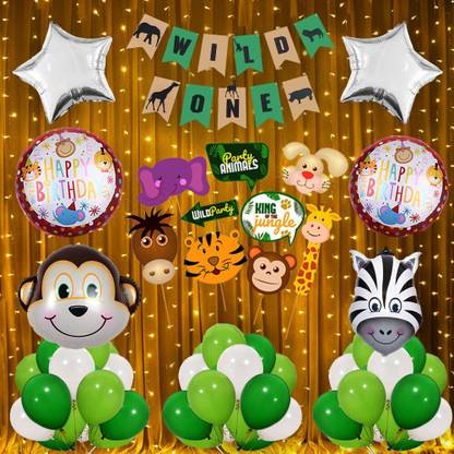 Rozi Decoration Monkey With Light Jungle theme for Kids Birthday Party Decorations