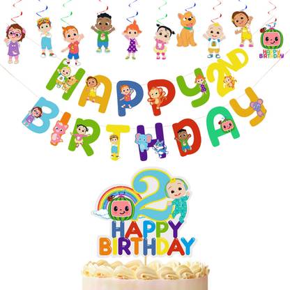 Prihit Cocomelon Birthday Decoration - 2nd Birthday Decorations Kit Cocomelon Theme