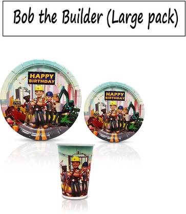 party owl Birthday Party Sets Paper plates & Cups Kids Bob Builder Theme