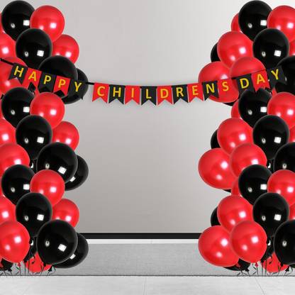 AmazingXperience.com Happy children's day banner with metallic balloons | Celebrate children's day