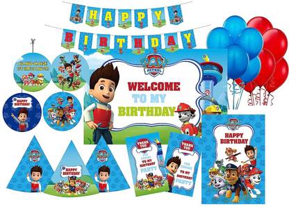 Pretty UR Party Paw Patrol Birthday Party Decorations Kit , Minecraft party Supplies