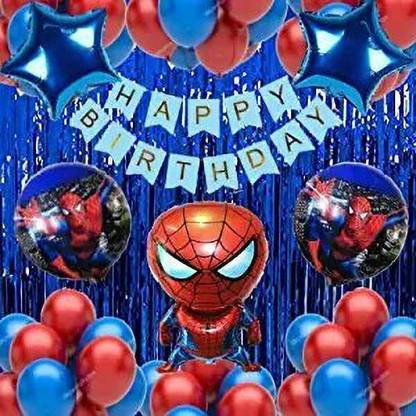 PARTY BREEZE spiderman birthday decorations theme combo kit for boys girls adults