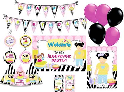 Pretty UR Party Slumber Birthday Party Decorations Kit , Slumber party Supplies