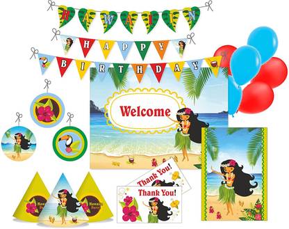 Pretty UR Party Hawaiian Birthday Party Decorations Kit , Hawaiian party Supplies