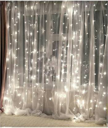 FLIPZONE 2 White BackDrop curtain Hook Ribbon LED Light set of 6