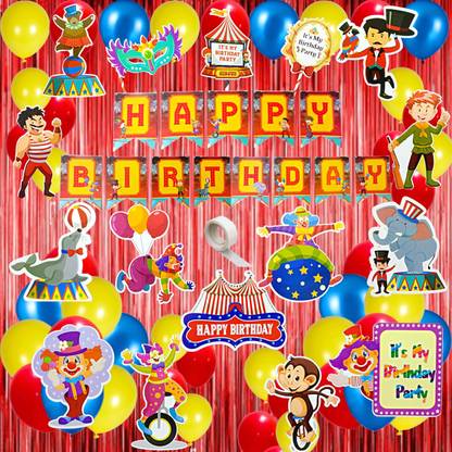 FLICK IN Circus Theme Birthday Decoration Foil Curtain Carnival Birthday Party Decoration
