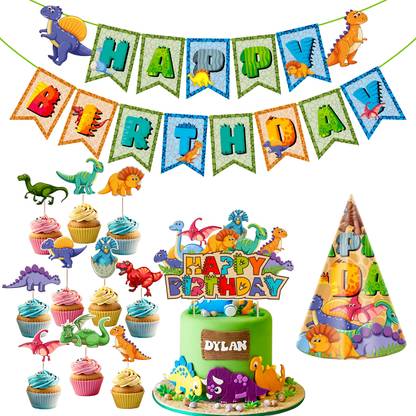 Prihit Dinosaur Birthday Party Supplies,Dinosaur Party Supplies Set for Boys and Girls