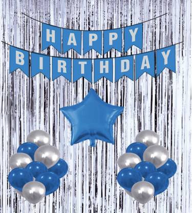 PARTY MIDLINKERZ Printed Happy Birthday Decoration kit Combo - 34 Pcs for Birthday Decor