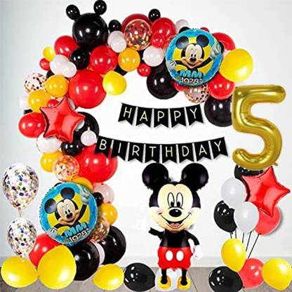 Nayugic Mickey Mouse Theme Birthday Party Decorations For For Fifth Bithday
