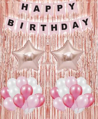 पार्टी मिडलिंकर्ज़ Printed Happy Birthday Decoration kit Combo - 35 Pcs for Birthday Decor