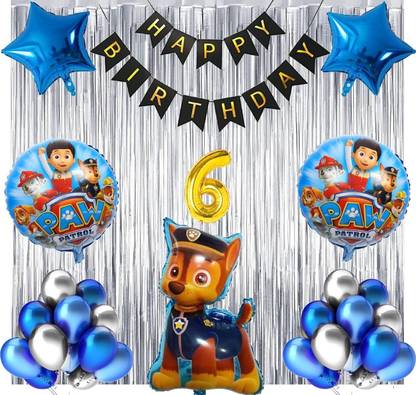ZAMBOOREE Chase PAW Patrol Party Decorations - Complete Balloons & Decor Kit for 6th Bday