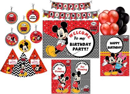 Pretty UR Party Mickey Mouse Birthday Party Decorations Kit, Mickey Mouse party Supplies