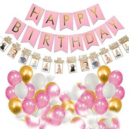 Prihit st Birthday Decoration for Baby Girl