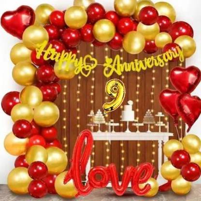 groovy dudz Romantic 9th Anniversary Decoration set
