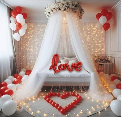 PARTY MIDLINKERZ Love Foil Decoration items Set For Couples, Husband, Wife