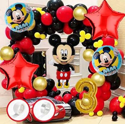 Nayugic Mickey Mouse Party Theme Decorations For For Third Bithday