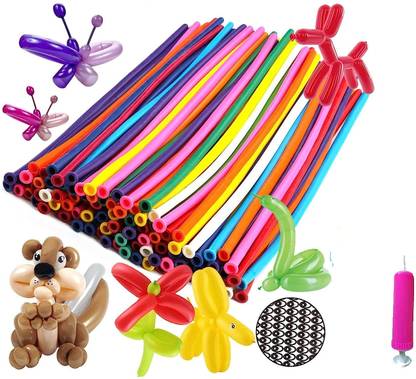 SOI Animals Kit Twisting Balloons 100pcs Latex Long Modelling Balloons Multicolor