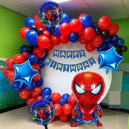 TOYXE 41478 Spider Man Theme Birthday Balloons Arch Decoration