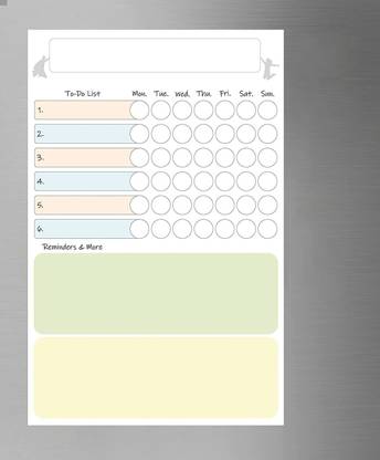 TurtleGrip Activity Magnetic Planner Boards, (Size:17x11 inches), Task Planner, to-Do Lists White board