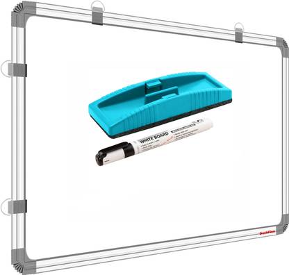 DeskFlex 3x4 Ft, Both Side Writing Whiteboard & Chalkboard With 1 Marker & 1 Duster White, Green board