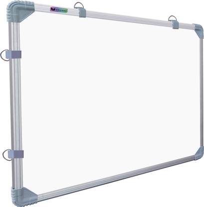Eduway Regular Whiteboard 3X4 ft. one Side White Marker and Back Side Chalk Board Surface Green, White board