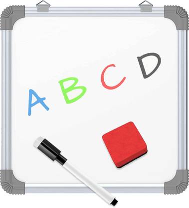 Wild Accessories Mini/Small Portable Non-Magnetic Dry Erase Whiteboard, for Home, Office |PACK 1 White, Green board