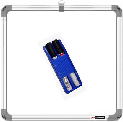 ApparPro Non Magnetic White & Chalkboard with Duster & 2 Markers White, Green board