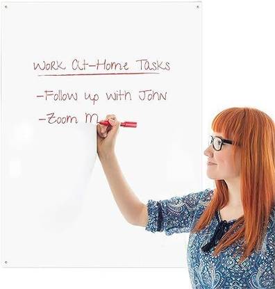 Timetech Dry Erase Whiteboard Sheet - Alternative to Heavy Erasable Board White board