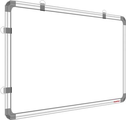 DeskFlex 3x4 Feet Double Sided Both Side Writing Whiteboard & Chalkboard For Coaching White, Green board