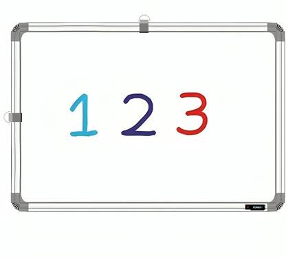 ट्रिपी Non Magnetic Glossy Marker Board Surface and back side Chalk board surface व्हाइट, ब्लू बोर्ड