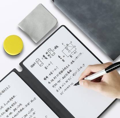 SMB ENTERPRISES Portable Erasable Whiteboard Notebook with Dry Erase Surface, Foldable Notepad White board