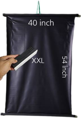 90 Degree Wall Hanging Chalk BlackBoard for Kids Writing Teaching Roll Up with Duster. Black board