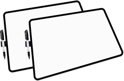 Lifekrafts Double-Sided Mini Whiteboards with Black Frame Includes 2 Mini Whiteboards Black board