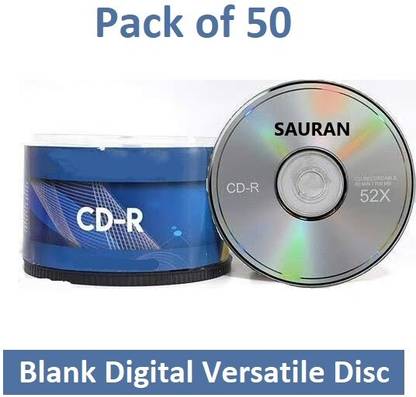 Sauran CD Recordable Pack of 50 Blank Digital Versatile Disc DVD 700 MB