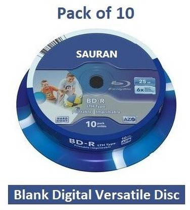 Sauran DVD Recordable Pack of 10 Blank Digital Versatile Disc DVD 25 GB