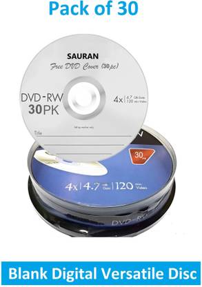 Sauran DVD Rewritable Pack of 30 Blank Digital Versatile Disc DVD 4.7 GB