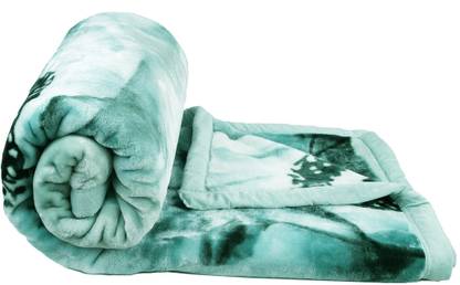 BSB HOME Embroidered Single Mink Blanket for  Heavy Winter
