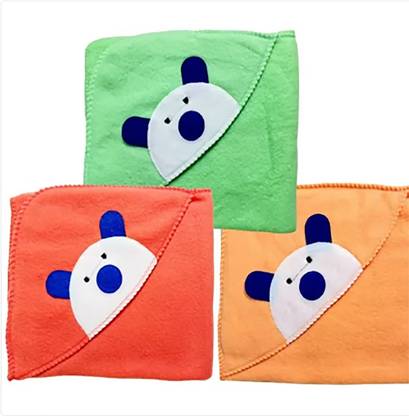 BABY ZONE Terry Cotton 360 GSM Bath, Hair Towel Set