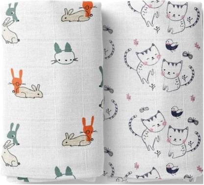 Mom's Home Printed Crib Swaddling Baby Blanket for  AC Room