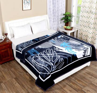 IWS Printed Double Mink Blanket for  Mild Winter