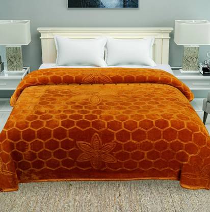 KIXTA Self Design Double Mink Blanket for  Heavy Winter