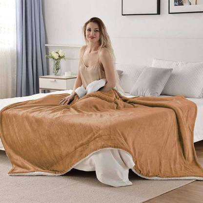 DORISTYLE Solid Double Sherpa Blanket for  Heavy Winter