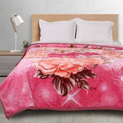 SIGNATURE Printed Double Mink Blanket for  Heavy Winter