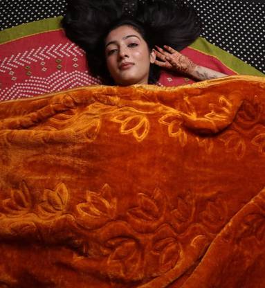 CHICERY Floral Double Mink Blanket for  Heavy Winter