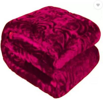 BLOOM MART Self Design Double Mink Blanket for  Heavy Winter