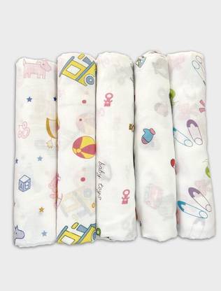 Trance Home Linen Printed Crib Swaddling Baby Blanket for  AC Room