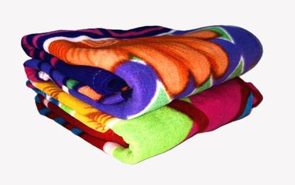 UPHAVEN Printed Single Fleece Blanket for  AC Room